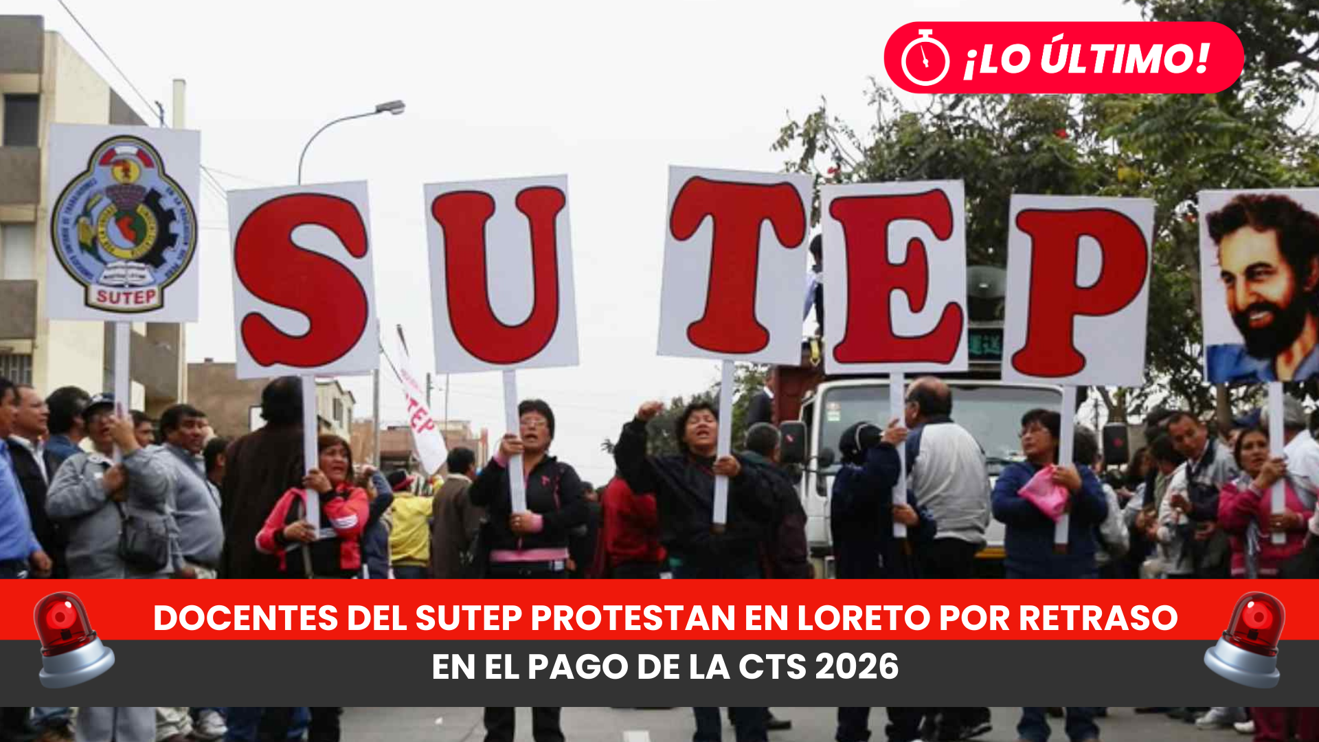 Docentes del Sutep protestan en Loreto por retraso en el pago de la CTS 2026