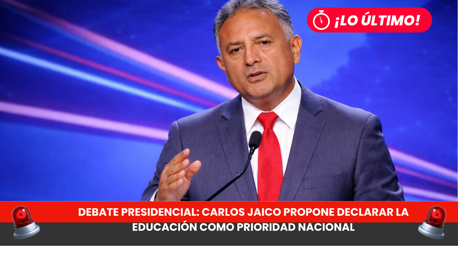 Debate presidencial: Carlos Jaico propone declarar la educación como prioridad nacional
