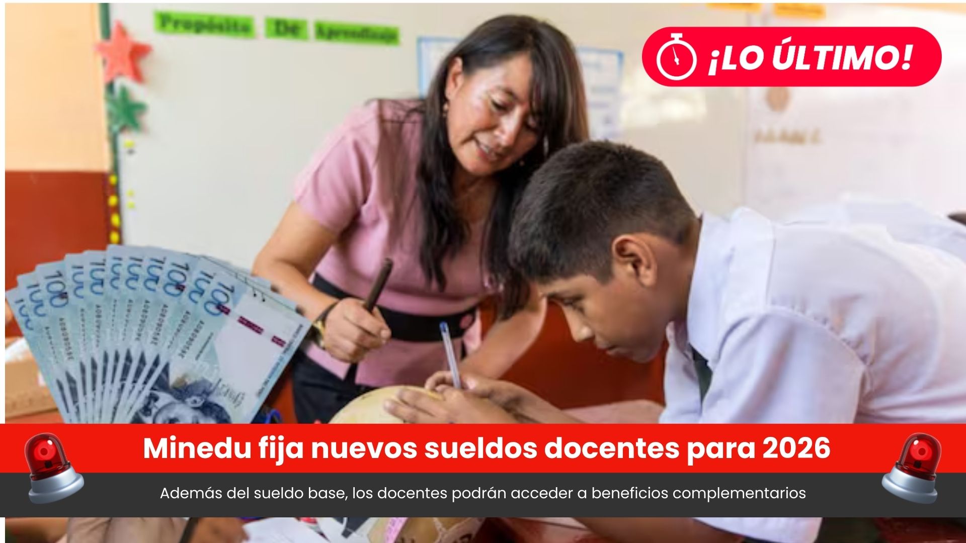 ¡Buenas noticias para los docentes peruanos! El Minedu oficializa nuevos sueldos para 2026