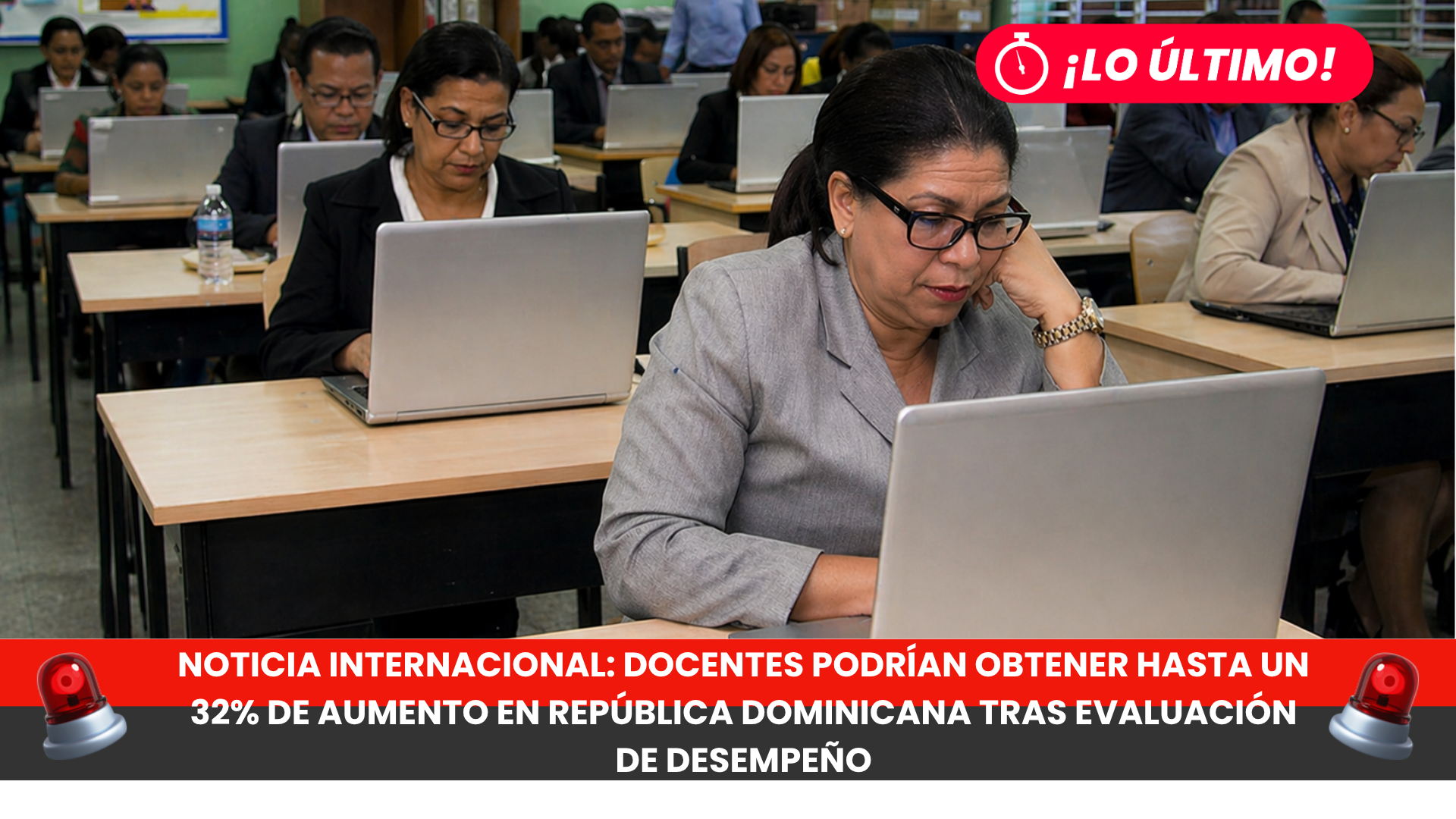 Noticia internacional: Docentes podrían obtener hasta un 32% de aumento en República Dominicana tras evaluación de desempeño