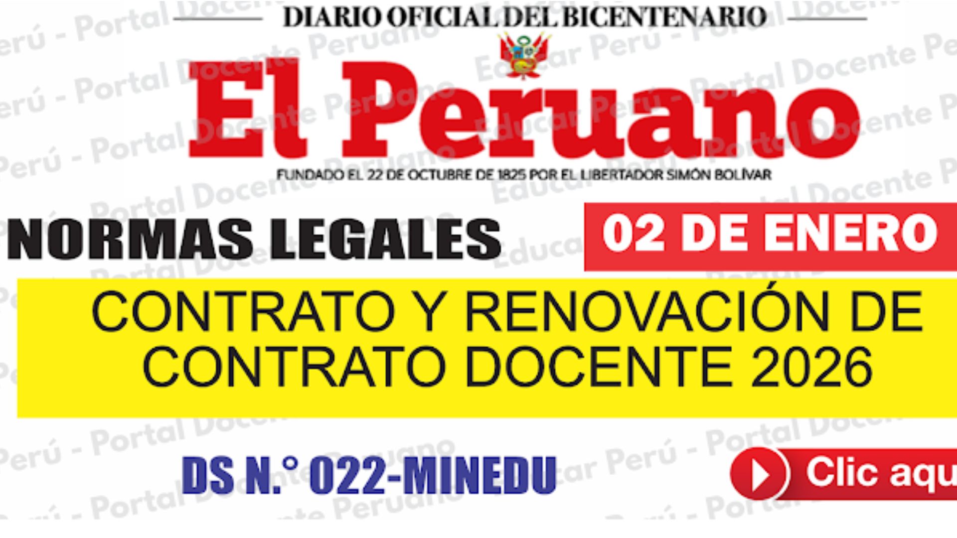 Minedu aprueba nueva norma para la contratación y renovación de docentes en 2026