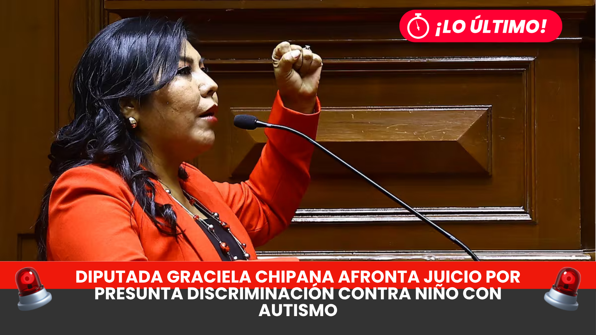 Diputada Graciela Chipana afronta juicio por presunta discriminación contra niño con autismo